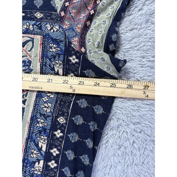 Lucky Brand Top Tee Shirt Persian Carpet Navy 2X plus Short Sleeves Modal Blend - Picture 7 of 10